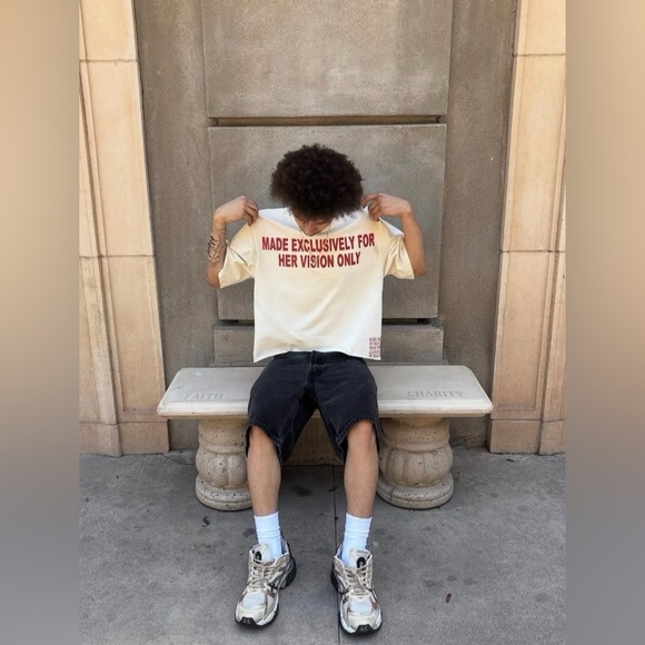 *NEW* Visionary Club "LETTER TO YOUR HEART" Boxy Oversized Tee Shirt UNISEX - Picture 8 of 16